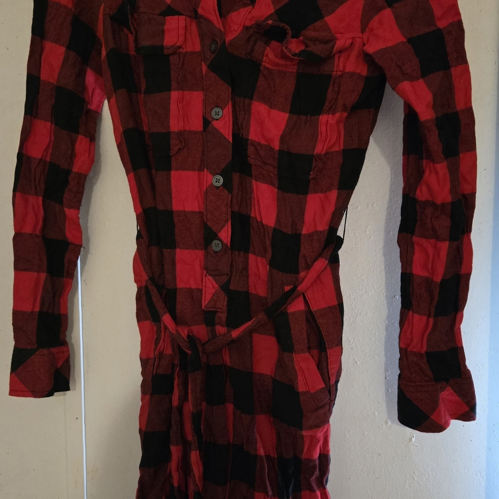 GAP Red and Black Plaid Dress